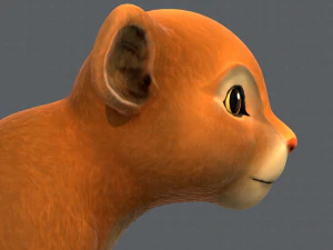 baby lion v01 3D Model