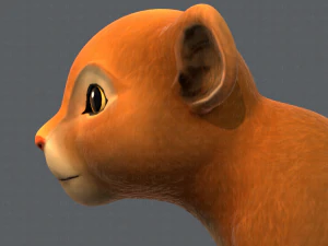 baby lion v01 3D Model