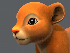 baby lion v01 3D Model