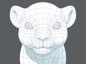baby lion v01 3D Model