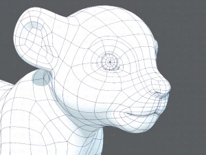 baby lion v01 3D Model