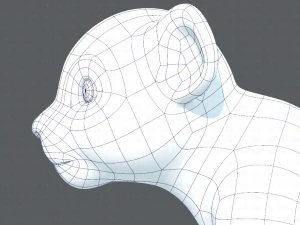 baby lion v01 3D Model