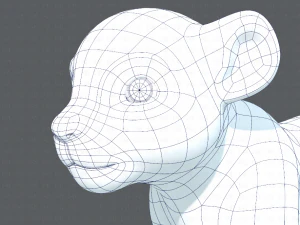 baby lion v01 3D Model