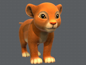 baby lion v01 3D Model