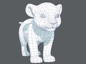 baby lion v01 3D Model