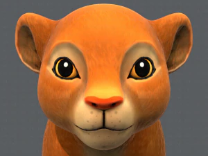 baby lion v01 3D Model