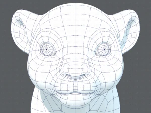 baby lion v01 3D Model