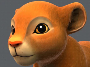 baby lion v01 3D Model