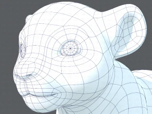 baby lion v01 3D Model