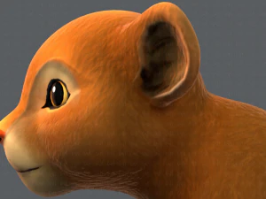 baby lion v01 3D Model