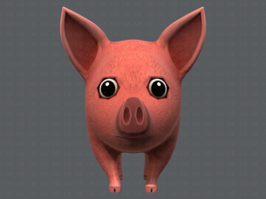 pig cartoon v02 3D मॉडल