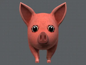 pig cartoon v02 3D Model
