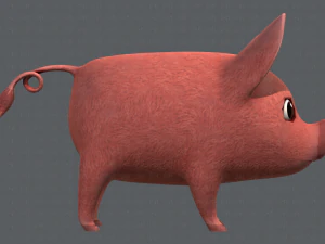 pig cartoon v02 3D Model