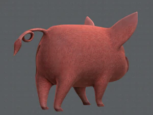 pig cartoon v02 3D Model