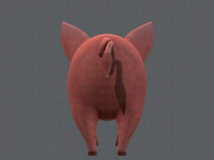 pig cartoon v02 3D Model
