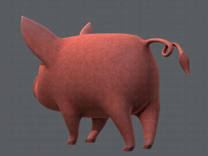 pig cartoon v02 3D मॉडल