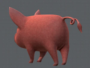 pig cartoon v02 3D Model