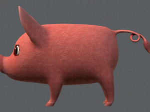 pig cartoon v02 3D Model
