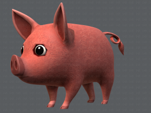 pig cartoon v02 3D मॉडल