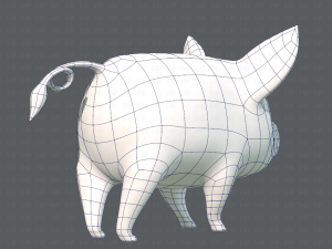 pig cartoon v02 3D मॉडल