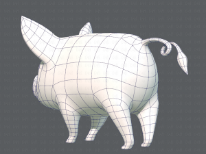 pig cartoon v02 3D मॉडल