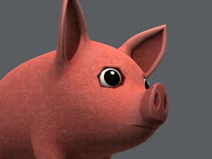 pig cartoon v02 3D Model