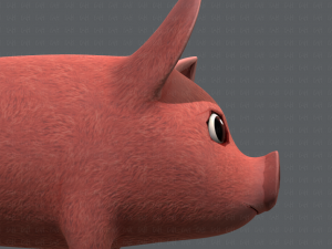 pig cartoon v02 3D मॉडल