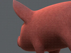 pig cartoon v02 3D Model