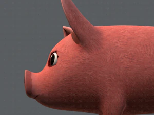 pig cartoon v02 3D Model