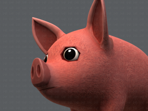 pig cartoon v02 3D मॉडल