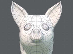 pig cartoon v02 3D मॉडल