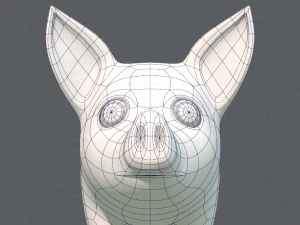 pig cartoon v02 3D Model