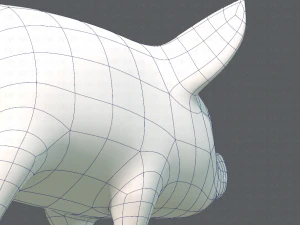 pig cartoon v02 3D Model