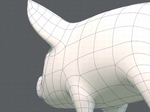 pig cartoon v02 3D Model