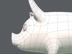 pig cartoon v02 3D मॉडल
