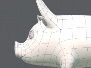 pig cartoon v02 3D Model