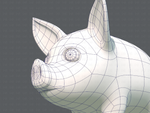 pig cartoon v02 3D मॉडल