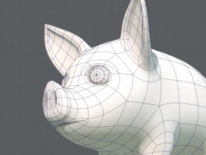 pig cartoon v02 3D Model