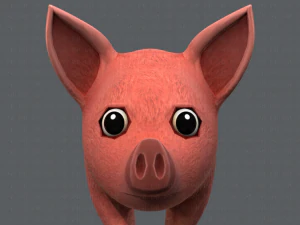 pig cartoon v02 3D Model