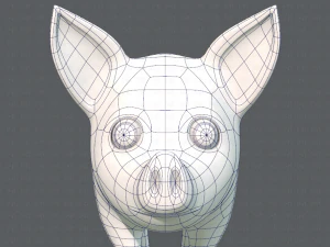 pig cartoon v02 3D Model