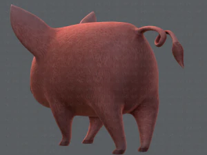 pig cartoon v02 3D Model