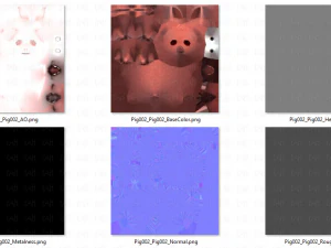 pig cartoon v02 3D Model