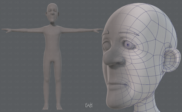 base mesh old man character v05 3Dモデル .c4d .max .obj .3ds .fbx .stl .blend 