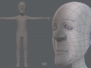 base mesh old man character v05 3D मॉडल