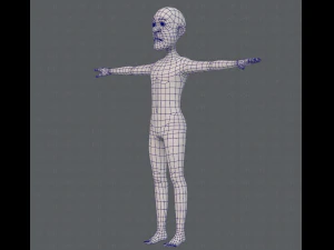 base mesh old man character v05 3D Model