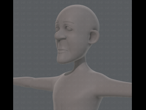 base mesh old man character v05 3Dモデル