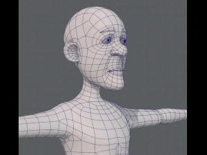 base mesh old man character v05 3D Model