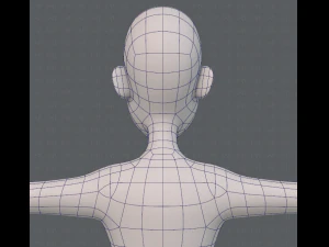 base mesh old man character v05 3D Model