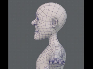 base mesh old man character v05 3D Model