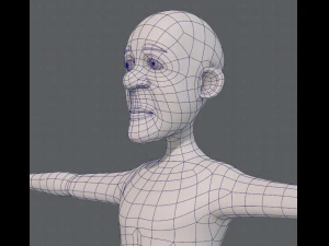 base mesh old man character v05 3D Model